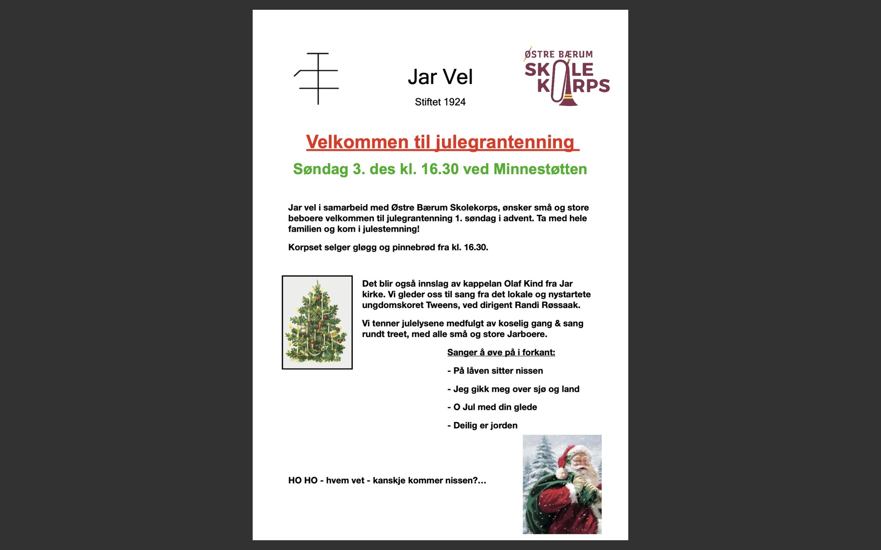 Julegrantenning 3. des 2023