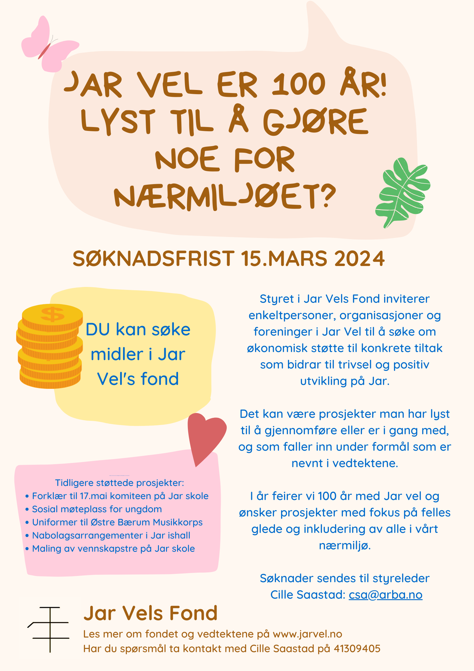 Søknad til Jar vels fond 2024