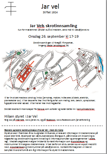 Jar Vels skrotinnsamling 2018